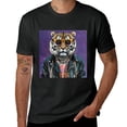 thumbnail image 2 of Art version of handsome tiger purple, designed shirt, artistic display, T-shirt lover gift casual breathable men, women, boys, girls, children, 2 of 4