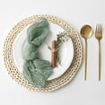 thumbnail image 3 of 12 Pack Sage Green Cheesecloth Table Napkins 20x20 Inches Multipurpose Bulk, 3 of 6