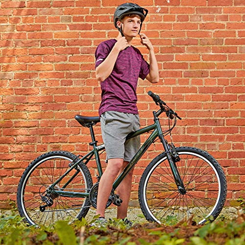 Huffy Hardtail Mountain Trail Bike 24 inch 26 inch 27.5 inch 26 Inch Wheels 17 Inch Frame Military Green Gloss Walmart