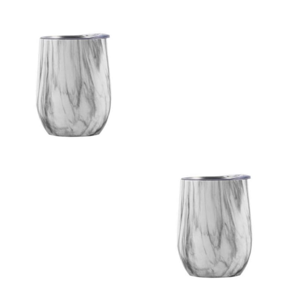 Bearachild Taza Mate, taza de té, suministros para el hogar, tamaño compacto de acero, regalo dulce decorativo, recipiente de agua multiusos, Gris 2Conjunto