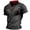 Dark Gray, variant on WREESH Men's Casual V-Neck Top Solid Color Short Sleeve Shirt with a Button Front Modern Top for Casual Wear Black