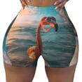 thumbnail image 2 of Fotbe Swimming Goggled Flamingo Shorts Sin Costuras – Shorts Deportivos de Cintura Alta para Mujer, Elásticos para Gimnasio, Yoga, Running o Ciclismo-X-Large, 2 of 8