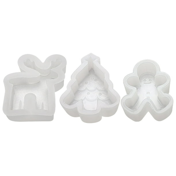 Molde de vela navideña para fabricación de velas, molde de fundición de resina artesanal, molde para hacer jabón, 3 uds.