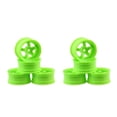 thumbnail image 4 of Shengyu 4 Pieces52mm Elastic *RC Car Tires Wheel Rims Hub Running Racing Drifting Tyres On-road Crawer Assembly Accessories Five Star/Red 2Set, 4 of 6