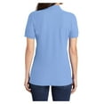 thumbnail image 2 of Womens Core Blend Cotton/Polyester Pique Polo Light Blue 3X-Large, 2 of 6