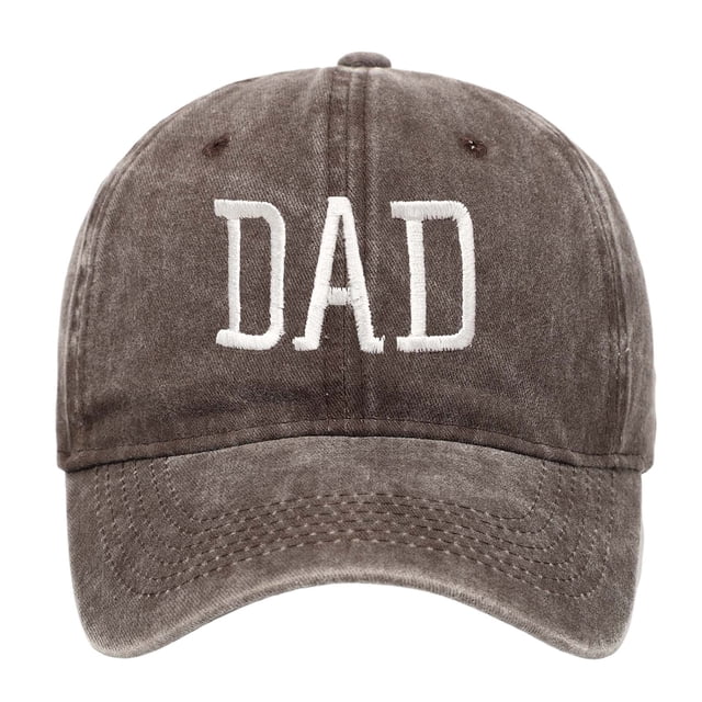 Aocisk Fathers Day DAD Embroidered Baseball Cap Custom Printed Design For Dad Coffee One Size