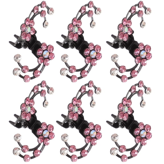 WHAMVOX  6 Pcs Plum Hair Clip Elegant Design Bobby Pins for Women Girl Accessories Bridal Miss Pink