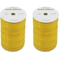 thumbnail image 2 of Pack of 2 Pearlized Raffia Ribbon Rolls 200 Yards for Kraft Packaging and Decoration (Gold), 2 of 4