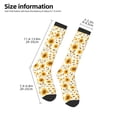 thumbnail image 2 of Pofeuu Brown Leaf Sunflower Print Stockings, Adult Running Hiking Socks for Youth and Adult, 2 of 6