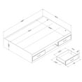 thumbnail image 4 of South Shore Ulysses Full 3-Drawer Mates Bed Winter Oak, 4 of 8