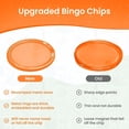 thumbnail image 2 of MR CHIPS ¾ inch Plastic Magnetic Bingo Chips with Metal Ring, 300 Chips, Orange, All Ages, 2 of 8
