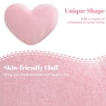 thumbnail image 3 of Plush Pillow, Heart Shape Cushion, Fluffy Throw Pillows, Valentines Day Decorations, Decorative Back Cushions, Love Pillows Cute Pillow for Living Room Bedroom Nursery Decor, Pink,13*10 in, 3 of 8