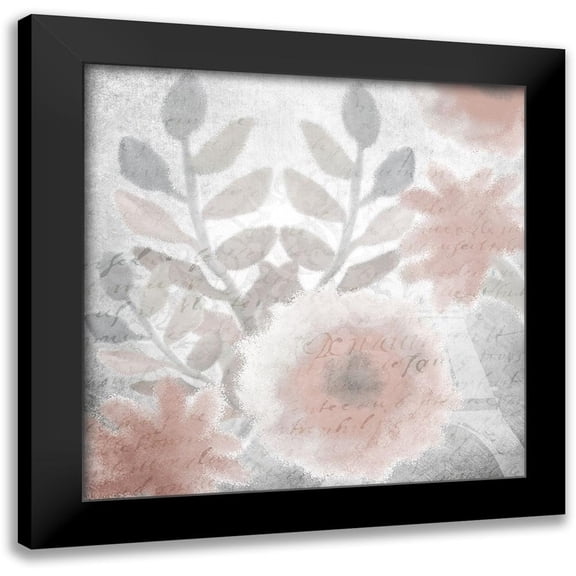 Kimberly, Allen 12x12 Black Modern Framed Museum Art Print Titled - Dusty Rose 1