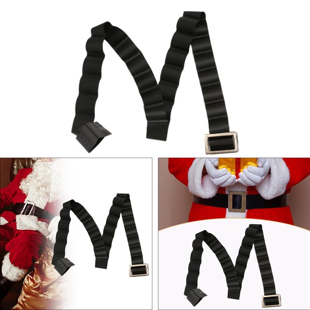 Cinturón navideño de Papá Noel Cinturón para disfraz Cinturón duradero con hebilla Cinturón de Papá Noel Cinturón navideño para disfrazarse Cosplay Hebilla de metal plateado. Fernando Cinturón de Papá Noel