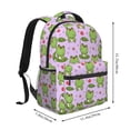 thumbnail image 2 of Disketp Happy Frogs1 Mochila Estampada para Hombre y Mujer – Mochila Ligera Clásica con Múltiples Bolsillos para Universidad, Trabajo y Viajes-One Size, 2 of 5