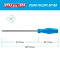 thumbnail image 2 of CHANNELLOCK #2 x 8-inch Professional Phillips Screwdriver, Precision Machined with Magnetic Tip & Tri-Lobe Grip, Ideal for Home Improvement, Made in USA (P208H), 2 of 13