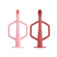 thumbnail image 1 of Tiny Twinkle - Silicone Toothbrush 2 Pack - RoseBurgundy, 1 of 3