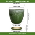 thumbnail image 5 of Ordivic 6 inch Green Ceramic Plant Pot with Drainage Hole & Saucer,Decorative Indoor Planter for African Violet & Air Plants, 5 of 8