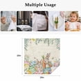 thumbnail image 5 of Spring Easter Cloth Napkins, Rabbits Eggs Eucalyptus Branches Flowers Washable and Reusable Dinner Napkins Set of 6, Table Napkin for Kitchen Party Birthday Wedding Hotel Housewarming 20"x20", 5 of 9