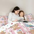 thumbnail image 4 of Feelyou Gingerbread Man Twin Bedding Sets 7-Piece for Kids, Christmas Dessert Bedding Comforter Set, Xmas Tree Geometric Reversible Sheet Sets, Ultra Soft Home Decor, 4 of 7