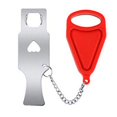 thumbnail image 1 of Cerradura de puerta portátil, duradera, cómoda, desmontable, antioxidante (rojo) (1 unidad) brillar Electrónica, 1 of 5