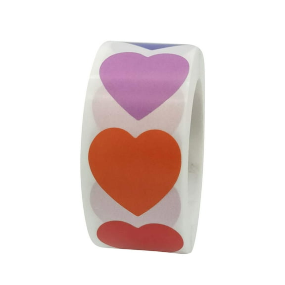 JoyMoreHome 500pcs/roll Heart Shape Labels Love Heart Stickers Red Love Adhesive Stickers for Valentine's Day Wedding Anniversary Stationery Candy Bag Gift Box Packing Bag