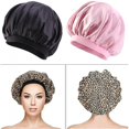 thumbnail image 4 of 3 piezas de gorro de satén WEIHJMXG para dormir banda ancha, 4 of 5