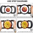 thumbnail image 4 of Herramienta de cocina para preparar frutas sin esfuerzo Pelador, rebanador y descorazonador de manzanas de acero inoxidable, 4 of 7
