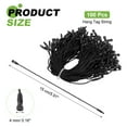 thumbnail image 2 of 100 Pcs Polyester Hang Tag String, 6 Inch Black Snap Lock Pins Loop Fastener Price Tag Ties for Clothes Shoes Luggage, 2 of 7
