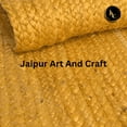 thumbnail image 2 of Jaipur Art And Craft Rustic Vintage Yellow Hand Braided Modern Reversible Round Jute Area Rug (10x10 Sq Ft), 2 of 6