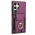 thumbnail image 6 of Allytechgroup Wallet Case for Samsung Galaxy S22 Ultra, PU Leather Cards Slots Ring Kickstand Anti-Scratch Stylish Phone Case Cover for Women Men, Purple, 6 of 7