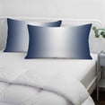 thumbnail image 4 of Navy Blue Ombre Queen Size Pillow Cover,Pillowcase Protectors with Zipper,Breathable Decorative Throw Pillow Case Cover,Blue White Gradient Modern Abstract Art Pillow Shams for Couch Sofa 20x30Inch, 4 of 8