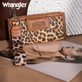 thumbnail image 7 of Wrangler Minimalist Wristlet Wallet with Phone Slot & RFID Protection & Smooth Zipper, Leopard, 7 of 7