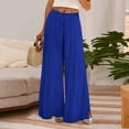 thumbnail image 2 of Women's Pants Fashion Casual Pants For Women Summer High Waist Wide Leg Floral Casual Cotton Casual, 2 of 5