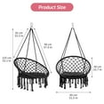thumbnail image 6 of Hammock Swing Chair, Hammock Chair Macrame Swing with Suspension Kit, Hanging Chair 330 Lbs Capacity for Patio, Bedroom & Balcony, 6 of 8
