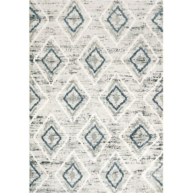 Dynamic Rugs TY244606915 3 ft. 11 in. x 5 ft. 7 in. Troya 4606 Rectangle Contemporary Area Rug - 915 Ivory & Grey