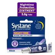 Systane Nighttime Lubricant Eye Ointment for Dry Eye Relief, 3.5g Tube for Adults