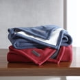 thumbnail image 6 of Eddie Bauer Solid Blue Fleece Reversible 60X50 Throw, 6 of 6
