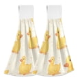 thumbnail image 2 of Duck Pattern Hand Towels 2 Pack Quick Dry Velvet Soft with Velcro Kitchen Bath 14x18in, 2 of 7