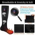thumbnail image 3 of Heated Socks, Electric Socks Foot Warmers Rechargable Battery Heating Thermal Winter Feet Boot Heater Warmer with Power Display for Men Women Sports Outdoor Climbing Hiking Skiing, 3 of 5