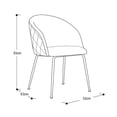 thumbnail image 4 of SILLA OCASIONAL MAREL TELA LAM DOMINO GRIS PATA NEGRA, 4 of 4
