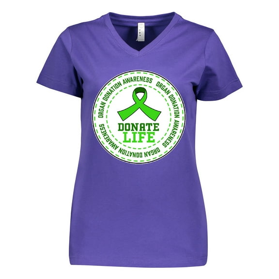 Inktastic Donate Life-Organ Donation Awareness Women's V-Neck T-Shirt