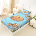 thumbnail image 4 of Erosebridal Kids Cute Capybara In The Water Twin Sheet Sets 3pcs,Cartoon Animal Yellow Duck Bedding For Boys Girls,Breathable Home Decor, 4 of 5