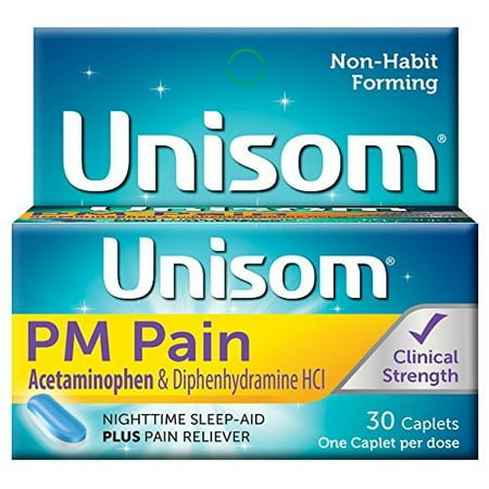 Unisom PM Acetaminophen Pain Caplets, 30 Count