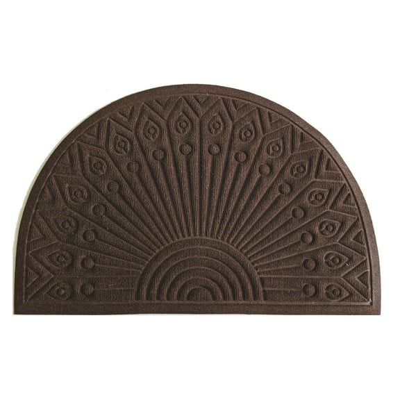 Imports Decor 871SMT Outdoor & Indoor Polypropylene & Rubber Crown Door Mat, Brown