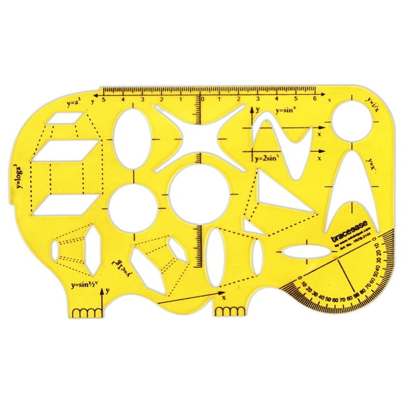 Traceease Maths Trigonometry Formula Geometric Template Drawing Ruler Drafting Stencils Tool