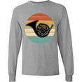 thumbnail image 3 of Inktastic French Horn Retro Music Sunset Long Sleeve T-Shirt, 3 of 5