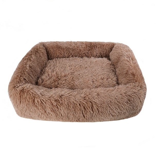 Rectangle Plush Pet Bed Calming Bed for Dogs Cats Kennel Cuddler Crate