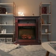 thumbnail image 2 of Cambridge Sienna 34" Freestanding Cherry Mantel Electric Fireplace Heater with Realistic Flame and Log Insert, 2 of 16