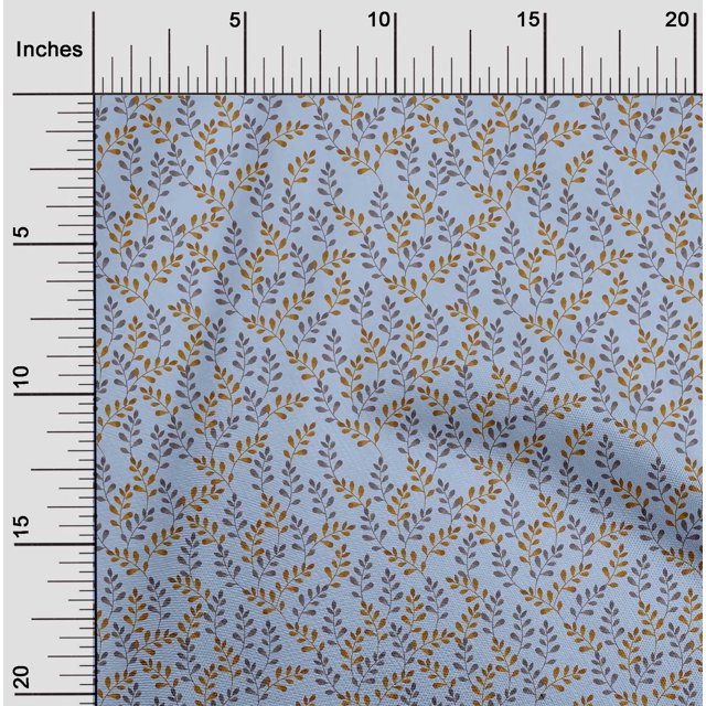 oneOone Tissu Polyester Lycra Imprimé Feuilles par Yard 56 Pouces de Large